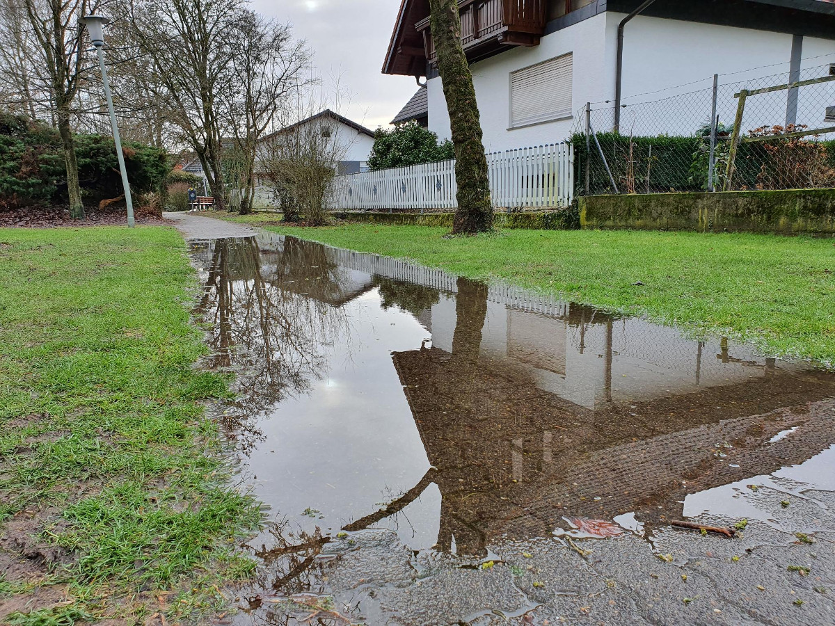 Überschwemmte Anlage